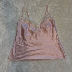 Victoria’s Secret Satin Lace Cami Set in Pink